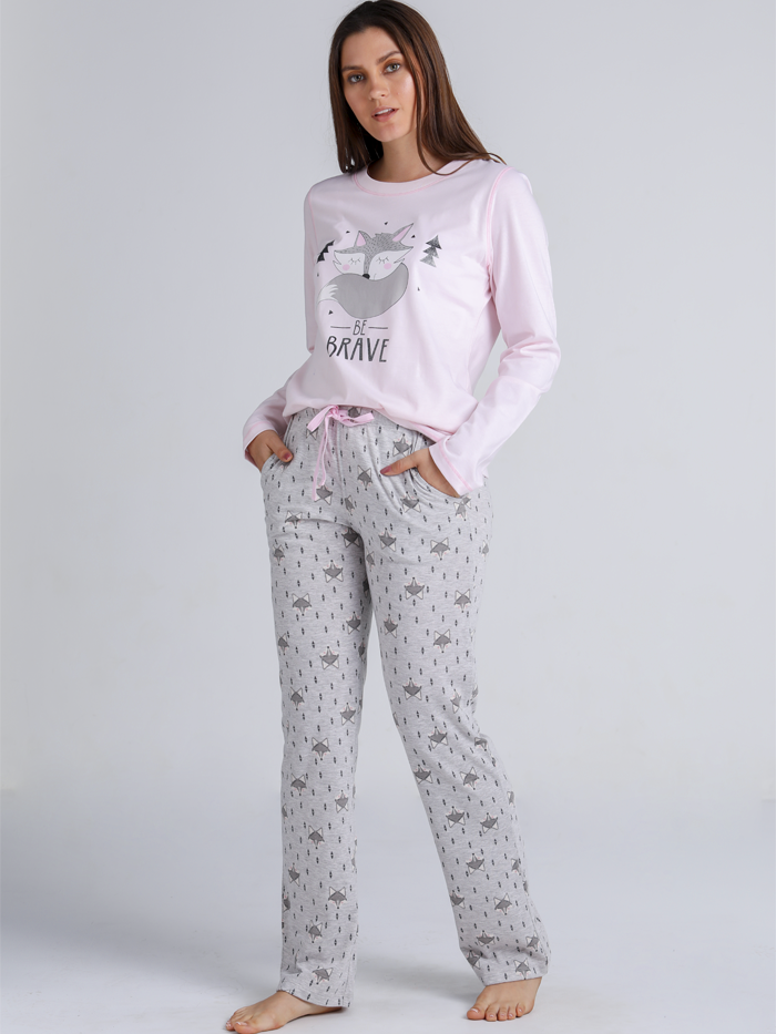 Set Pijama 24Seven Fox Pink LL en algodón jersey