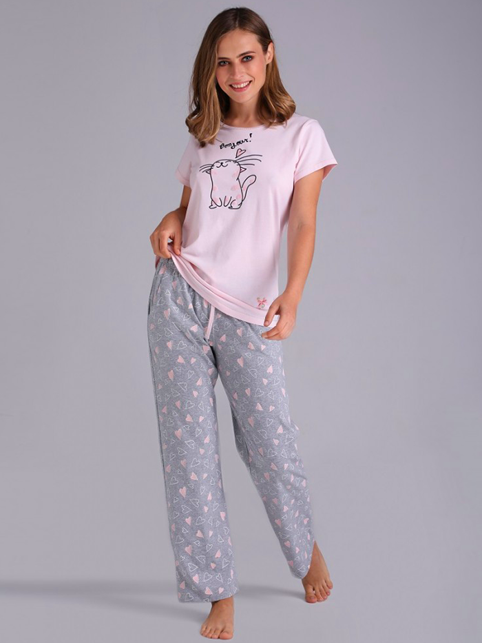 Set Pijama 24Seven Love Pet Pantalón en algodón jersey